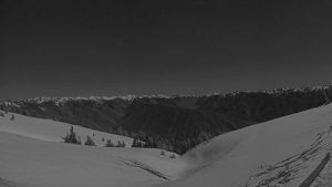Live webcam view of Hurricane Ridge in Olympic National Park showing mountain landscape
