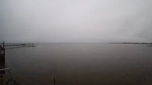 Scenic waterfront view of Somers Point, New Jersey with calm bay waters and coastal charm