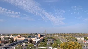 Live skyview of University of North Dakota campus in Grand Forks from UND live cam