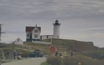 Beautiful View of Nubble Lighthouse (formally known as Cape Neddick Light Station located within Sohier Park in York, Maine!
